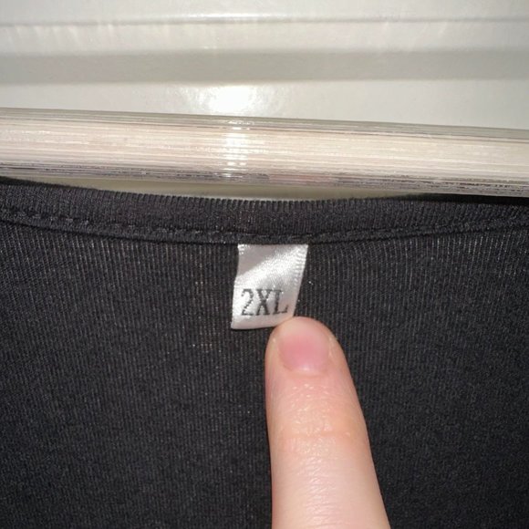 Shein Black Peplum Top or Dress with Cinched Chest - Picture 4 of 5